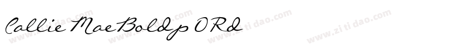 CallieMaeBold-pORd字体转换