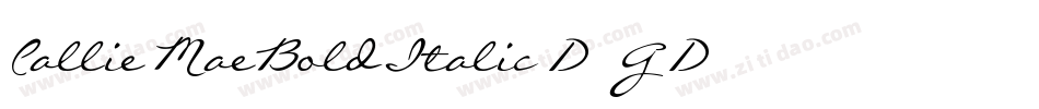 CallieMaeBoldItalic-D8GD字体转换