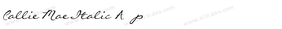 CallieMaeItalic-A14p字体转换