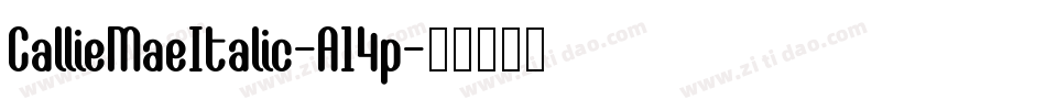 CallieMaeItalic-A14p字体转换