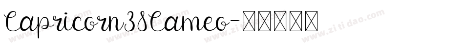 Capricorn38Cameo字体转换
