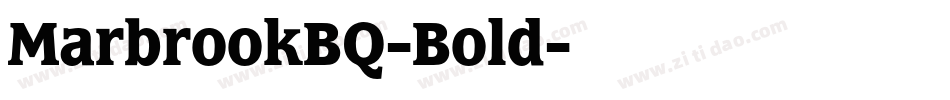 MarbrookBQ-Bold字体转换