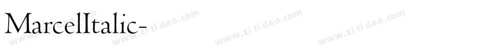 MarcelItalic字体转换
