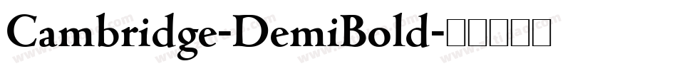 Cambridge-DemiBold字体转换