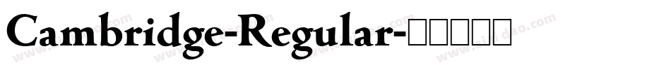 Cambridge-Regular字体转换