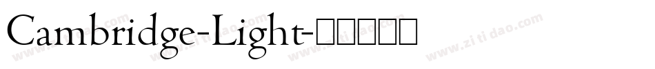 Cambridge-Light字体转换