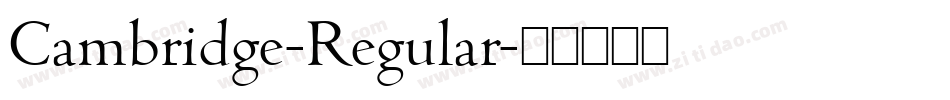 Cambridge-Regular字体转换