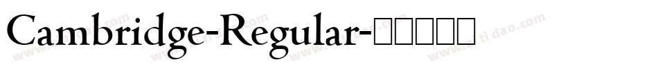 Cambridge-Regular字体转换
