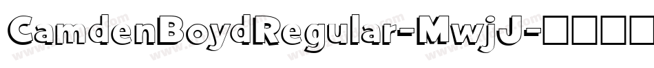 CamdenBoydRegular-MwjJ字体转换