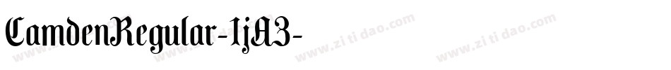 CamdenRegular-1jAZ字体转换