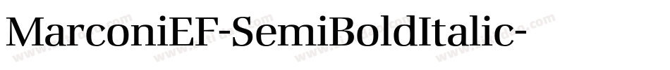 MarconiEF-SemiBoldItalic字体转换