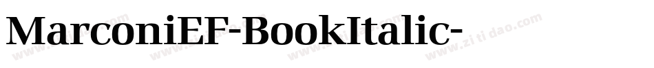 MarconiEF-BookItalic字体转换