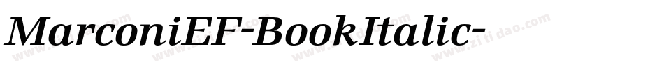 MarconiEF-BookItalic字体转换