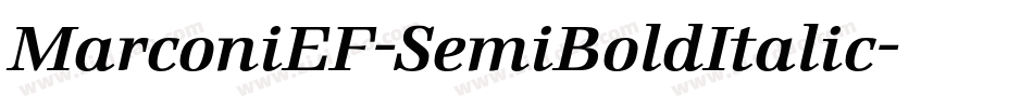MarconiEF-SemiBoldItalic字体转换