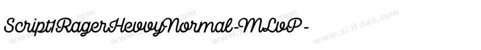Script1RagerHevvyNormal-MLvP字体转换