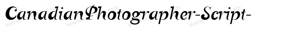 CanadianPhotographer-Script字体转换