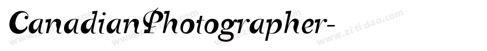 CanadianPhotographer字体转换