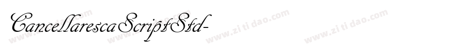CancellarescaScriptStd字体转换