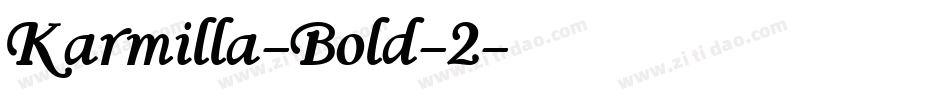 Karmilla-Bold-2字体转换
