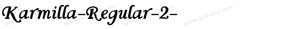 Karmilla-Regular-2字体转换