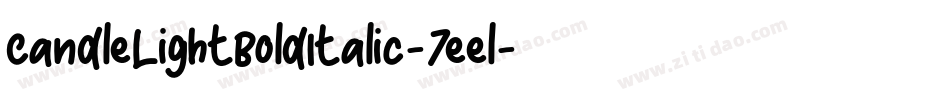 CandleLightBoldItalic-7eel字体转换