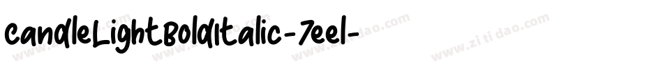 CandleLightBoldItalic-7eel字体转换