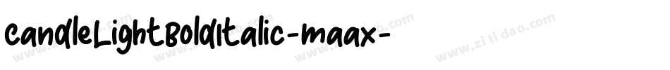 CandleLightBoldItalic-maax字体转换