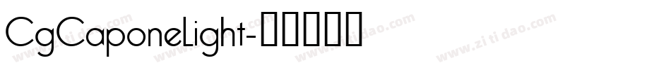 CgCaponeLight字体转换