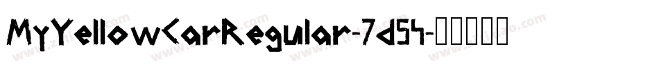 MyYellowCarRegular-7d54字体转换
