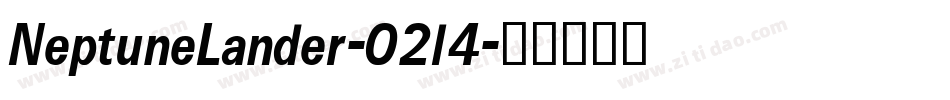 NeptuneLander-02l4字体转换