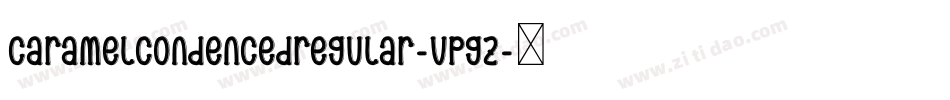 CaramelCondencedRegular-VpGz字体转换