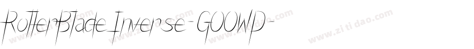 RollerBladeInverse-GOOWD字体转换