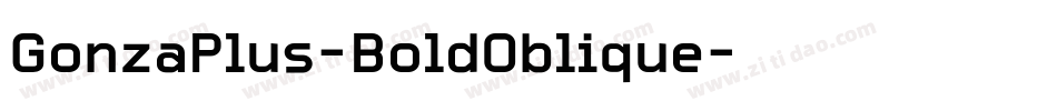 GonzaPlus-BoldOblique字体转换
