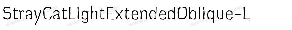 StrayCatLightExtendedOblique-LL9n字体转换