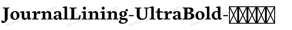 JournalLining-UltraBold字体转换
