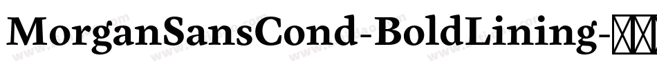 MorganSansCond-BoldLining字体转换