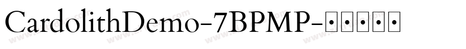 CardolithDemo-7BPMP字体转换