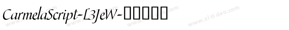 CarmelaScript-L3JeW字体转换