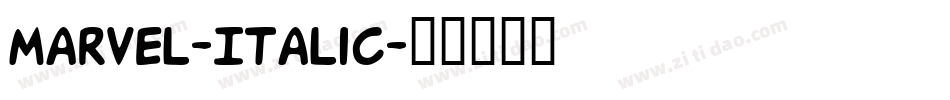Marvel-Italic字体转换