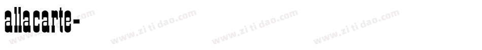 allacarte字体转换