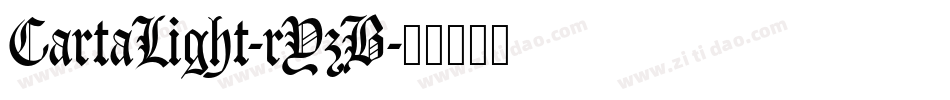 CartaLight-rYzB字体转换