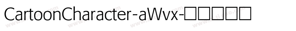 CartoonCharacter-aWvx字体转换