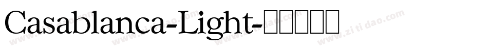 Casablanca-Light字体转换