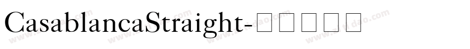 CasablancaStraight字体转换