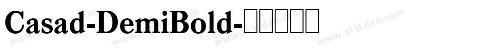 Casad-DemiBold字体转换