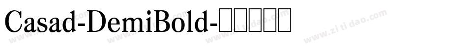 Casad-DemiBold字体转换