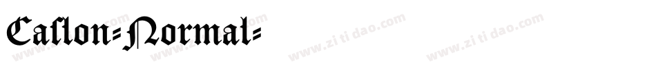 Caslon-Normal字体转换