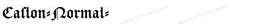 Caslon-Normal字体转换
