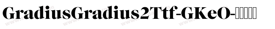 GradiusGradius2Ttf-GKeO字体转换