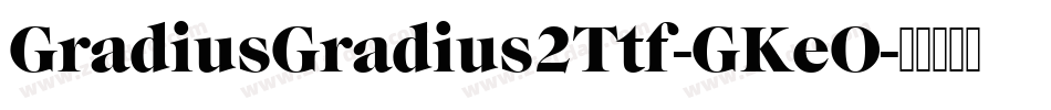 GradiusGradius2Ttf-GKeO字体转换